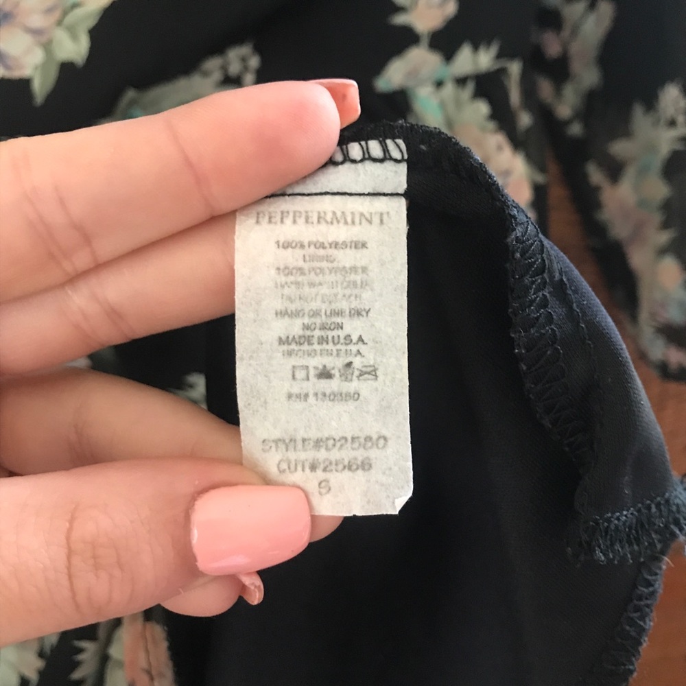 TOBI black floral peppermint dress — XS - Picture 5 of 6